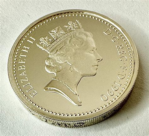 1990 UK SILVER PROOF ONE POUND COIN - £24 - Philatelicheritage