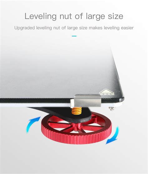 Creality Upgraded Large Size Metallic Red Leveling Nut for Printing ...