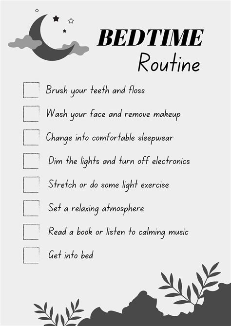 Bedtime Routine Templates