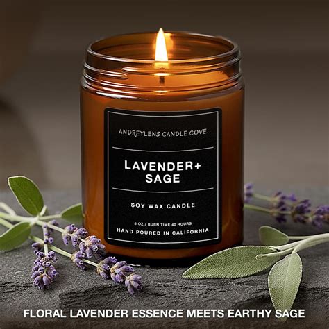 Lavender + Sage Soy Wax Candle | Hand-poured Aromatherapy - Etsy