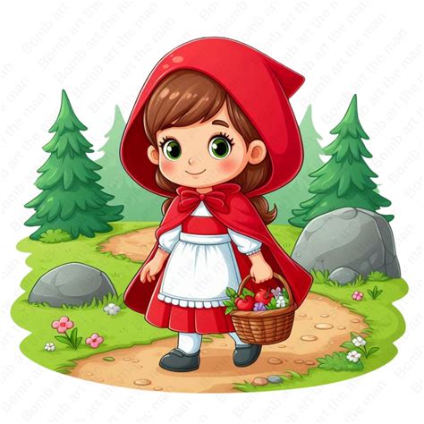 Little Red Riding Hood Clipart, Little Red Riding Hood Png, Tale ...