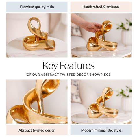 Abstract Twisted Decor Showpiece Gold Online - Premium Decor Object ...