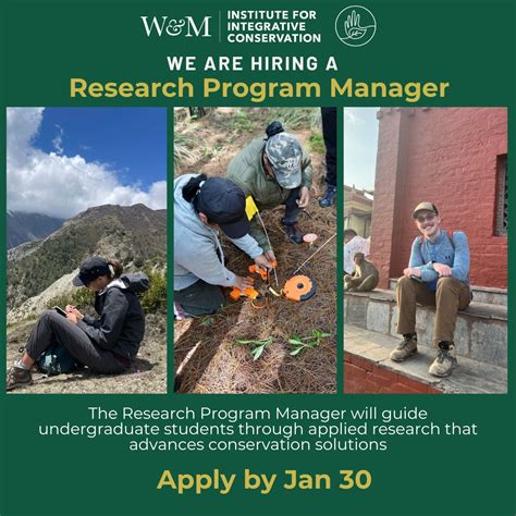 We are hiring a Research Program Manager! The Manager will support interdisciplinary teams of ...