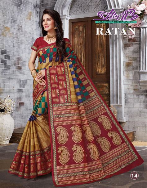 AB COTTON PRESENT RATAN COTTON PRINTED TRADITIONAL CASUAL WEAR SAREE ...