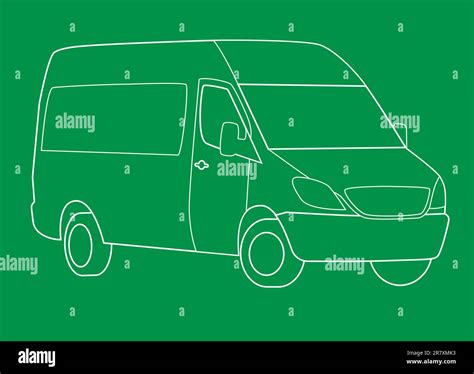 Delivery van outline drawing Stock Vector Image & Art - Alamy