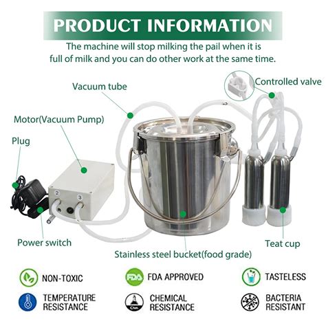 CJWDZ Milking Machine for Goats Cows, Pulsation Vacuum India | Ubuy