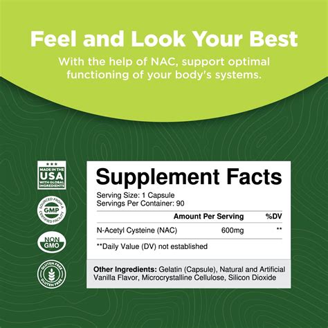 Buy NAC Supplement N-Acetyl Cysteine with Vanilla - Detox Cleanse Liver ...