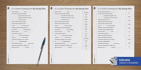 In a London Drawingroom Cloze Activity (teacher made)