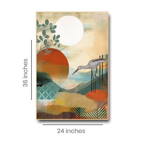 Abstract Nature Wall Hanging on Canvas (24 x 36 Inches) - Punam Metalcrafts