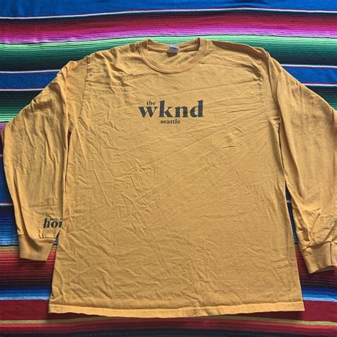 Yellow THE WEEKND Seattle 2019 tour king sleeve t... - Depop