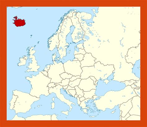 Location map of Iceland in Europe | Maps of Iceland | Maps of Europe ...
