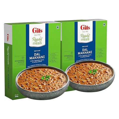 Gits Ready to Eat Dal Makhani, 600g (Pack of 2 X 300g Each) : Amazon.in ...