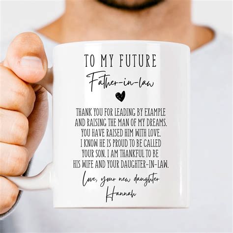To My Future Father in Law,custom Wedding Mug,gift for Future Father in ...