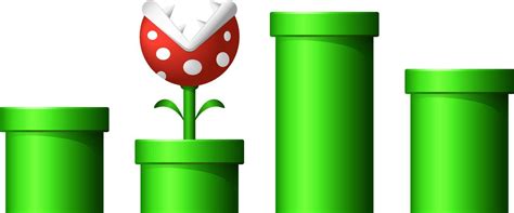 super mario pipes and Piranha Plant 39403237 Vector Art at Vecteezy