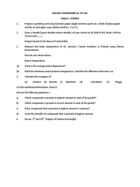 Image result for Assignment Class 7 Science 9th Week