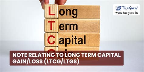 Note relating to Long Term Capital Gain/Loss (LTCG/LTGS)