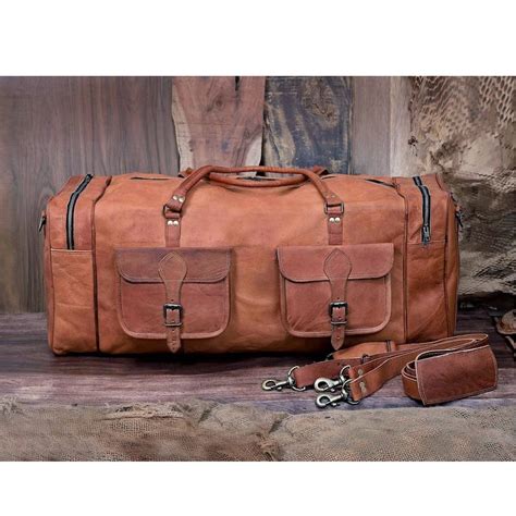 Unisex Leather Luggage Weekender Duffle Bag - Montexoo – montexoo