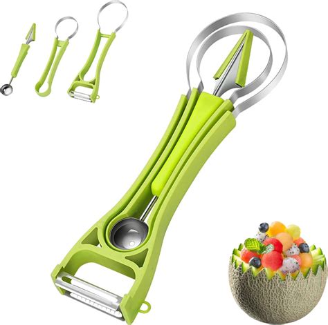 Amazon.com: Choxila 5-in-1 Melon Baller Scoop Set, Stainless Steel ...