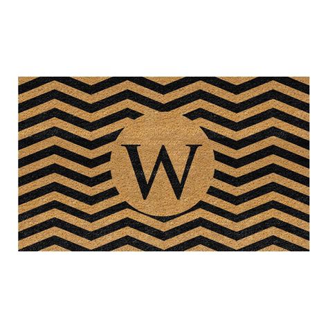 Buy ATMAH Zigzag Monogram Coir Door mats mats - Size 45cm x 75cm (W ...