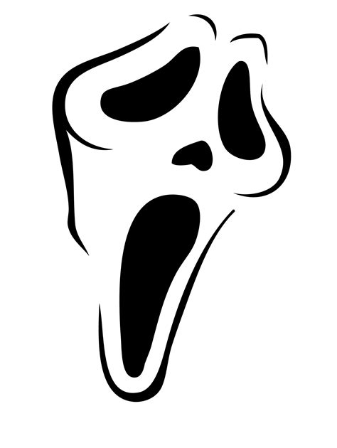 Ghostface Pumpkin Stencil Printable | All FREE Printables