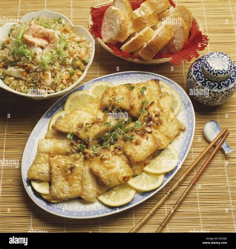 Fish and Rice Dishes Stock Photo - Alamy