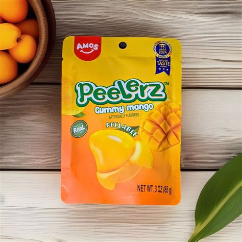 Amos PEELERZ MANGO Flavor Peeled Gummy Candy 85g – Delicias Importadas