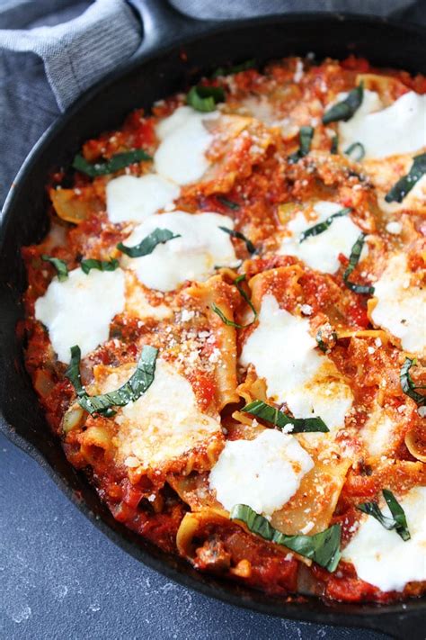 Skillet Vegetable Lasagna Recipe   Two Peas & Their Pod