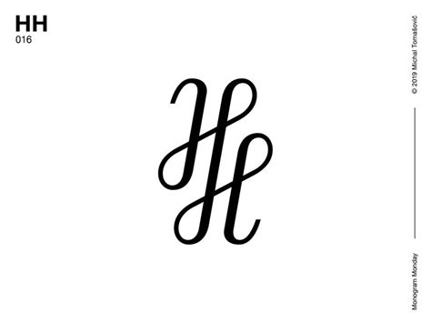 Initial Letter HH Logotype Company Name Blue Circle and Swoosh Design ...