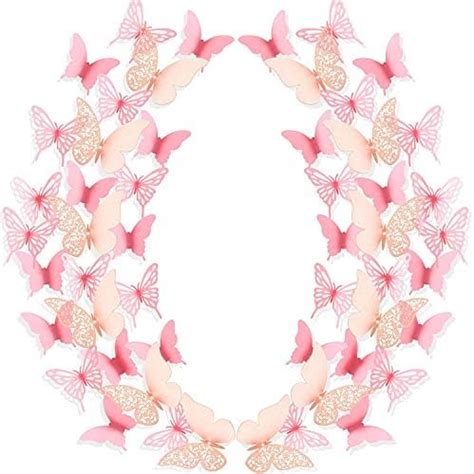 Xtore 144Pcs 3D Home Decor Butterfly with Sticking Pad | DIY Decorative ...