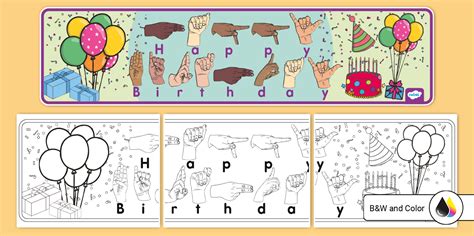 Happy Birthday in Sign Language Image Banner | Twinkl USA