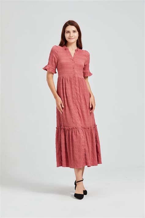 Custom Long Sleeve Outdoor Woman Girls Clothes Crepe Casual Polyester ...