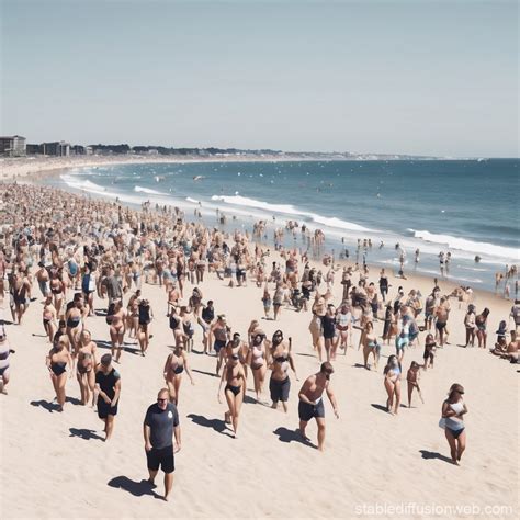 People at the Beach Scene | Stable Diffusion Online