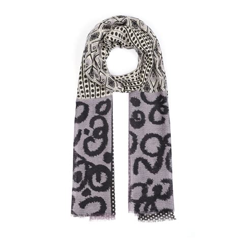 Polka Dream Print Wool Silk Scarf Model 01 | Ipekevi