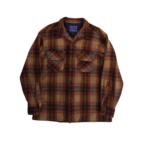 1990s vintage "PENDLETON" orange×black color BOARD SHIRT 【CU-8848】 | cv
