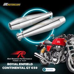 Royal Enfield Continental GT 650 Red Rooster Performance Exhaust Stell ...