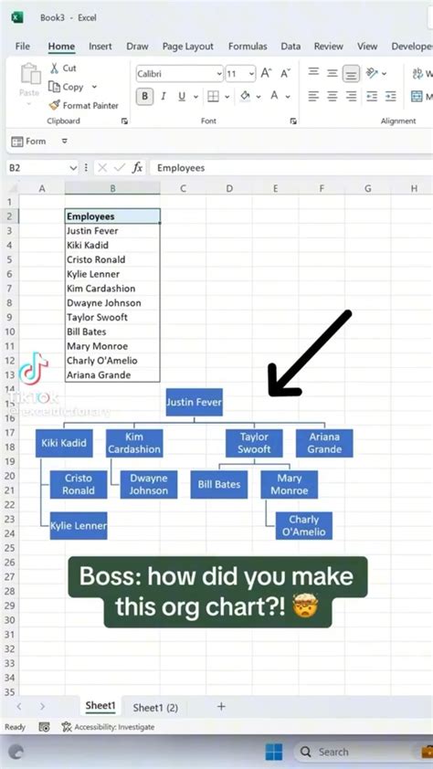 Excel VBA Org Chart 的图像结果