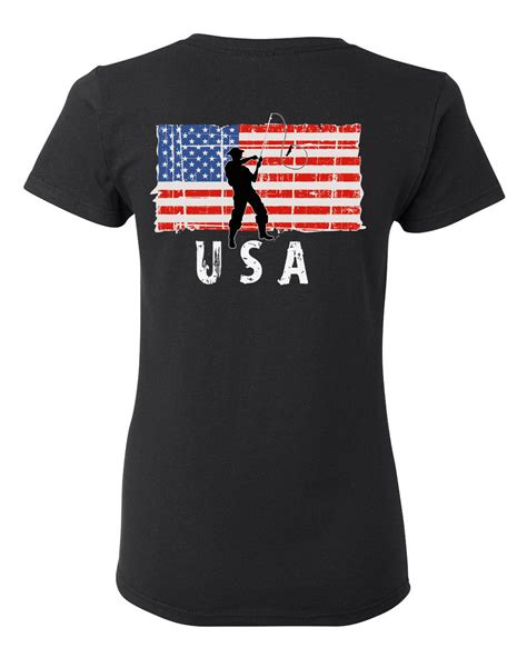 Awkward Styles Fishing USA Women Shirt 4th of July Gifts Vintage USA T ...