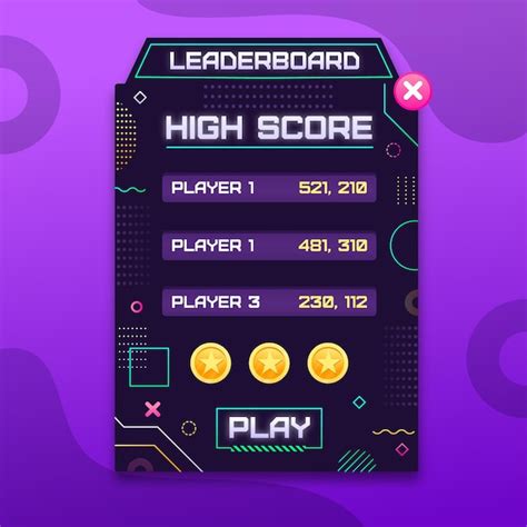 Leaderboard with abstract background | Free Vector