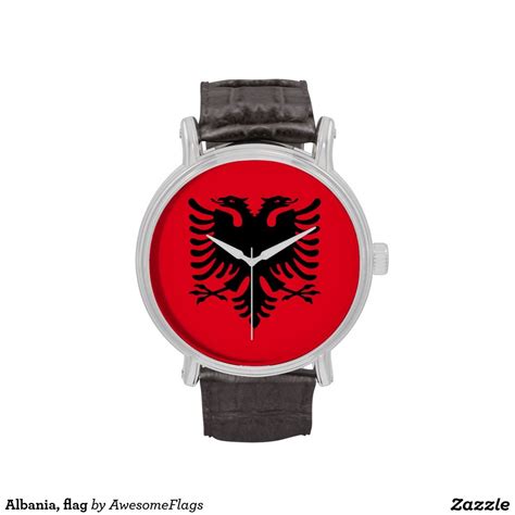 Albania, flag wrist watches | Printed watches, Pink watch, Wrist watch