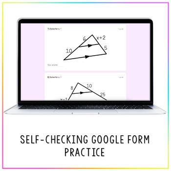 Image result for Side Splitter Theorem Practice Worksheet
