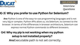 Image result for Interview Question in Selenium Python Automation Testing