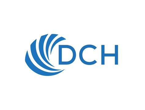 DCH letter logo design on white background. DCH creative circle letter ...