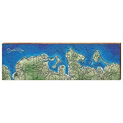 Buy Oyster Bay Map Home Decor Art Print on Real Wood (9.5x30) Online at ...