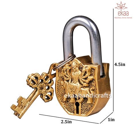 Brass Goddess Durga Lock with keys – Ekaa Handicrafts