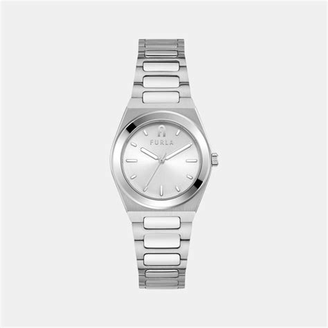 Furla Women Quartz Silver Dial Analog Stainless Steel Watch ...