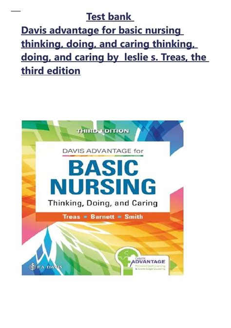 Test Bank -Davis Advantage for Basic Nursing Thinking, Doing, and ...