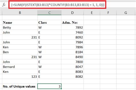 Image result for Count Unique Excel
