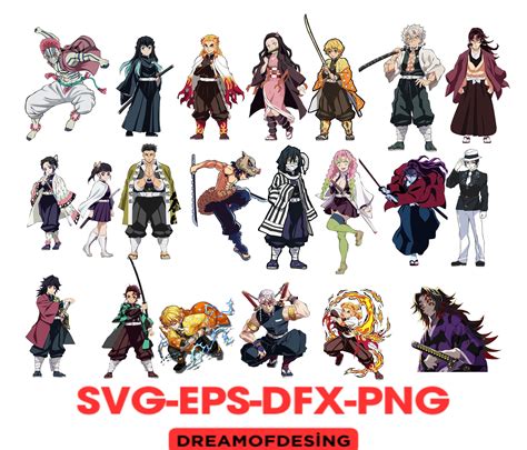 Demon Slayer SVG Bundle, Kimetsu No Yaiba SVG, Svg-png-pdf, Anime SVG ...