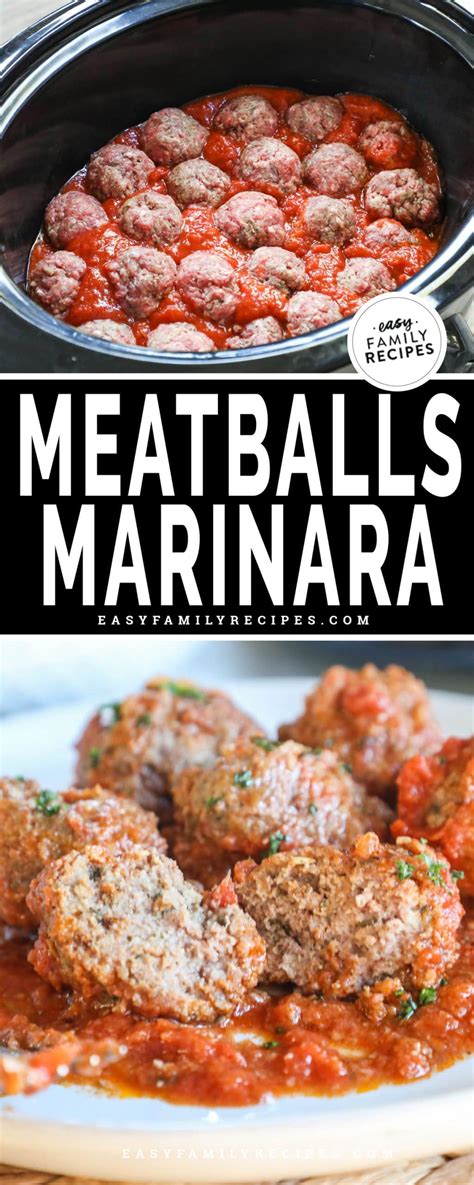 Crock Pot Meatballs in Marinara Sauce · Easy Family Recipes