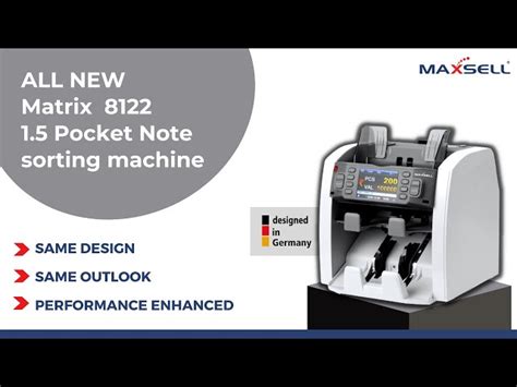 Note Sorting Machine - MAXSELL MATRIX 8122 Note Sorting Machine Trader ...